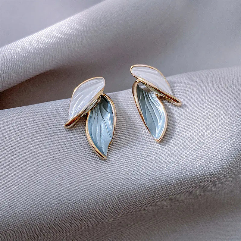 Refined Leaf Accent Earrings – Elegant & Unique by FlashFinds