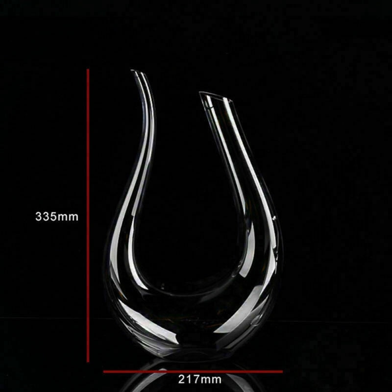 Crystal U-Shaped 1500ml Wine Decanter – Elegant Design by FlashFinds