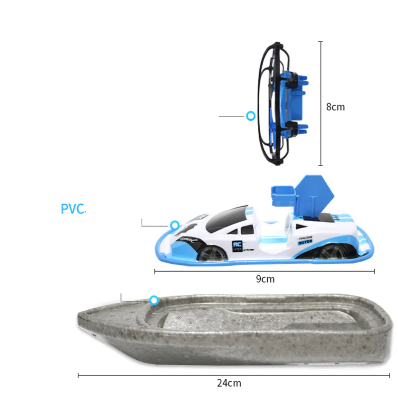 3-in-1 RC Drone, Boat, and Car Mini Flying Toy by FlashFinds
