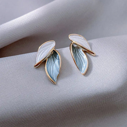 Refined Leaf Accent Earrings – Elegant & Unique by FlashFinds