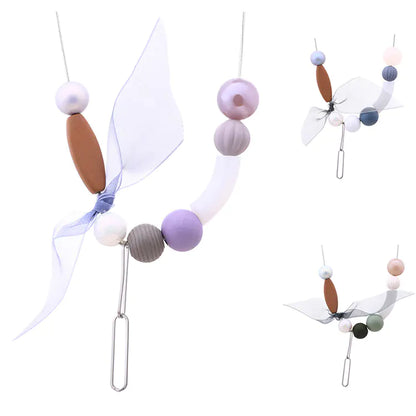 Modern Wood Bead Charm Necklace – Handcrafted Elegance by FlashFinds