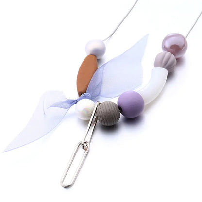 Modern Wood Bead Charm Necklace – Handcrafted Elegance by FlashFinds