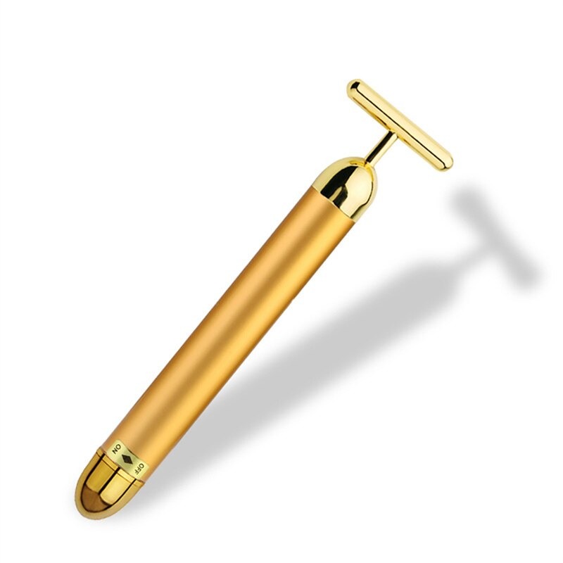 Energy 24K Gold T Beauty Bar Facial Roller Massager – Luxurious Skincare by FlashFinds
