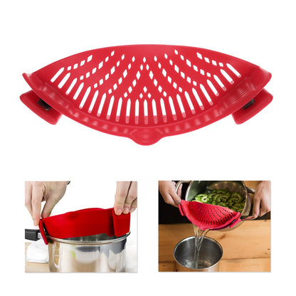 Silicone Kitchen Snap N Strain Filter – Effortless Straining by FlashFinds