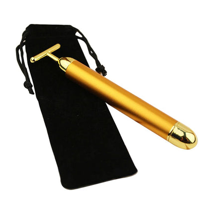 Energy 24K Gold T Beauty Bar Facial Roller Massager – Luxurious Skincare by FlashFinds