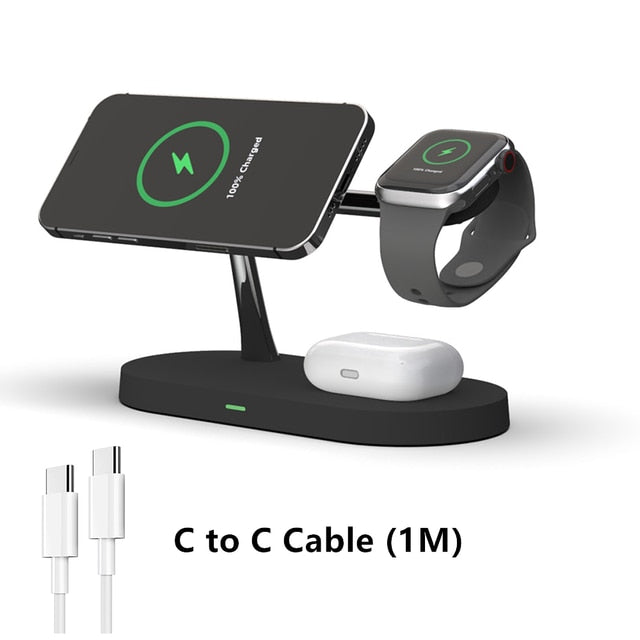 3-in-1 Wireless MagSafe Charger Stand – Fast & Stylish by FlashFinds