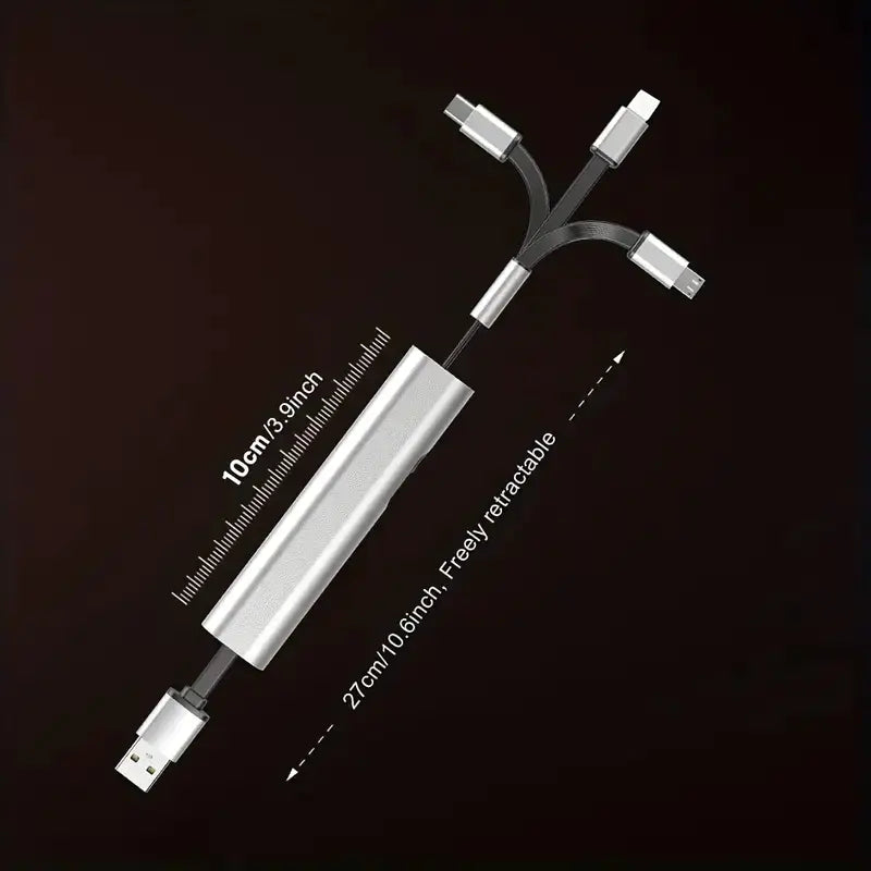 Portable Telescopic Data Cable – Versatile Charging Solution by FlashFinds
