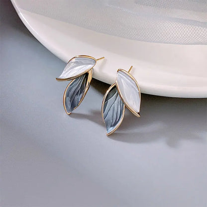 Refined Leaf Accent Earrings – Elegant & Unique by FlashFinds