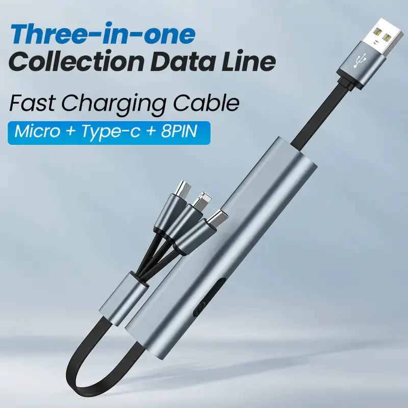 Portable Telescopic Data Cable – Versatile Charging Solution by FlashFinds