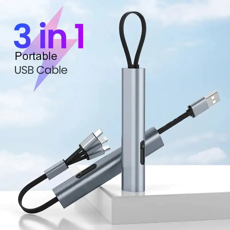 Portable Telescopic Data Cable – Versatile Charging Solution by FlashFinds