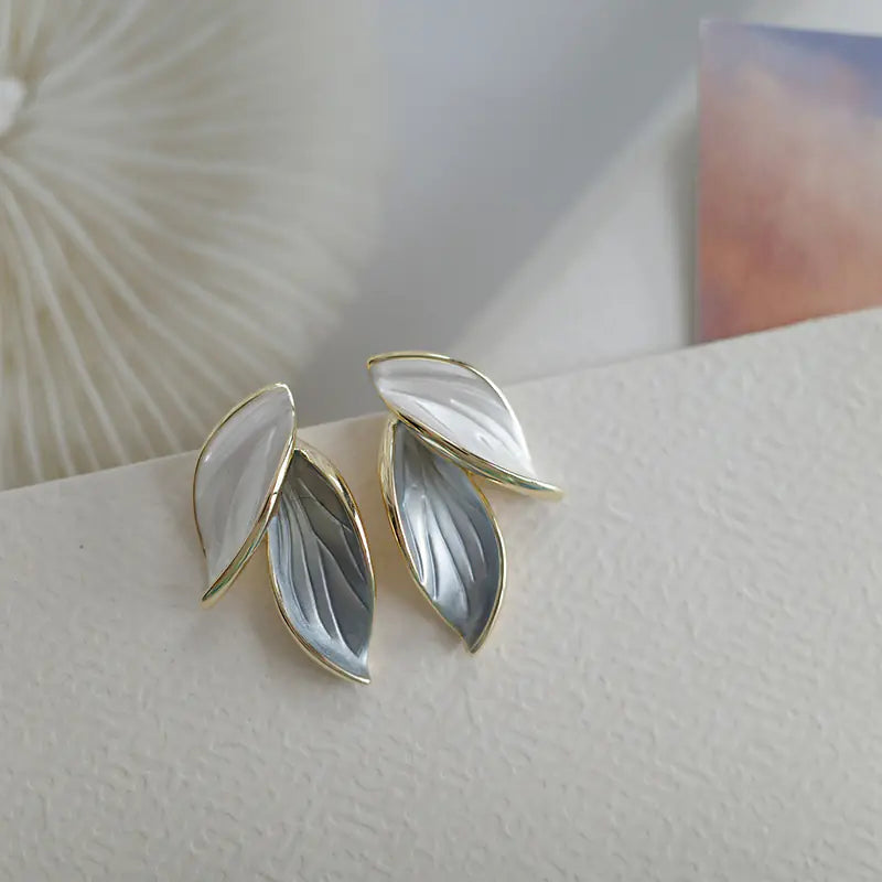 Refined Leaf Accent Earrings – Elegant & Unique by FlashFinds