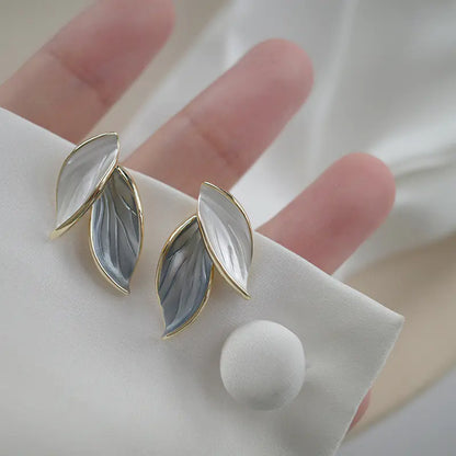Refined Leaf Accent Earrings – Elegant & Unique by FlashFinds