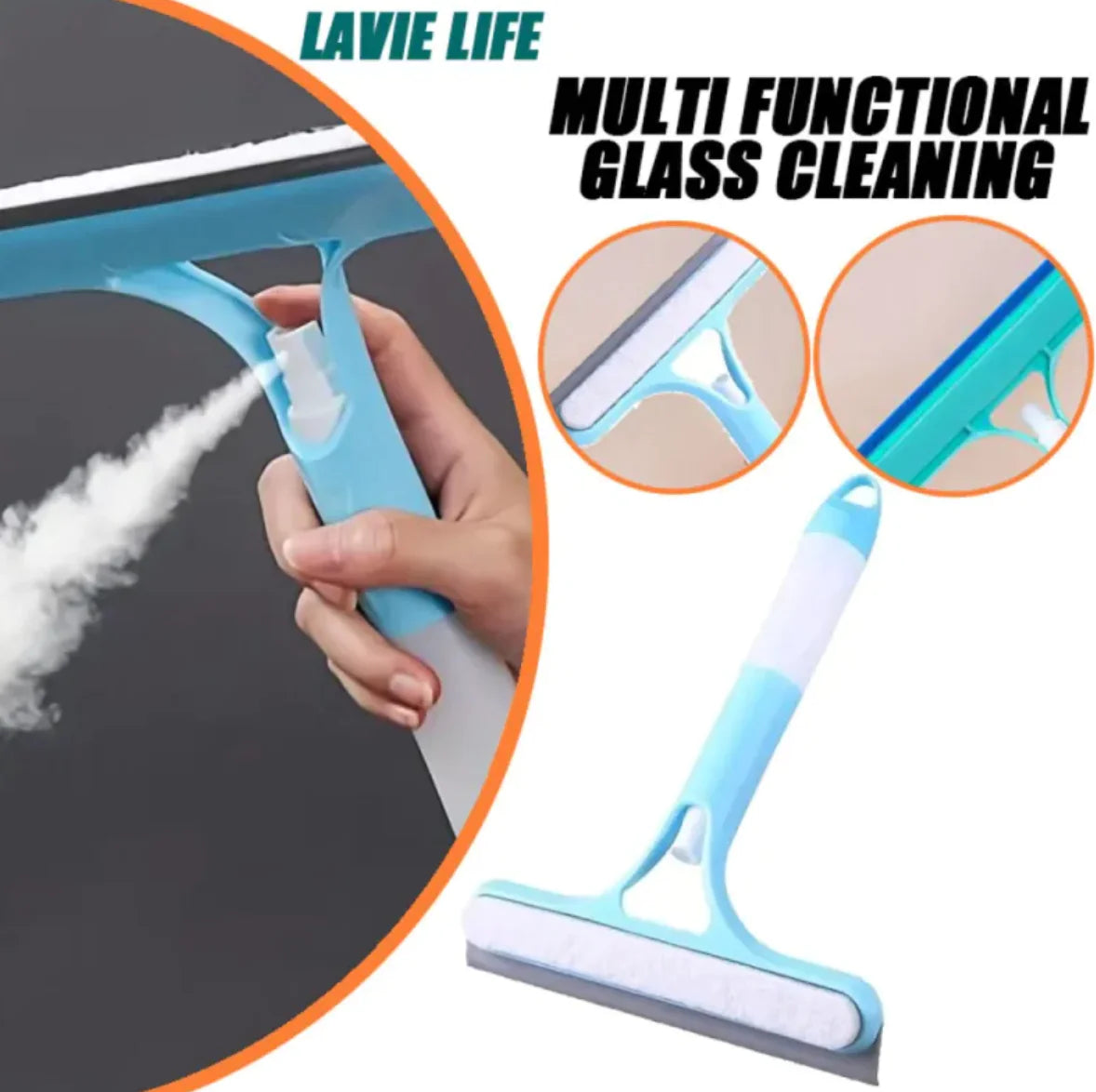 Spray-Integrated Glass Squeegee – Effortless Cleaning by FlashFinds